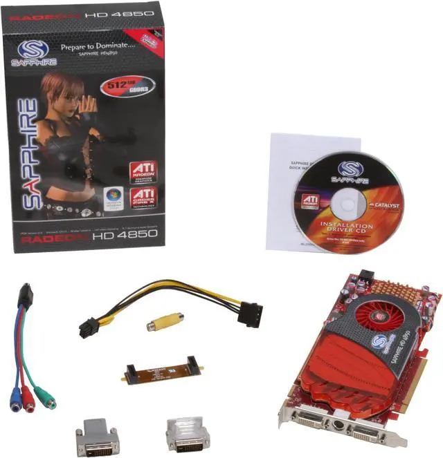 Alt view image 6 of 6 - SAPPHIRE Radeon HD 4850 512MB GDDR3 PCI Express 2.0 x16 CrossFireX Support Graphics Card 100242L