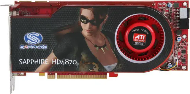 Alt view image 3 of 6 - SAPPHIRE Radeon HD 4870 512MB GDDR5 PCI Express 2.0 x16 CrossFireX Support Graphics Card 100243L