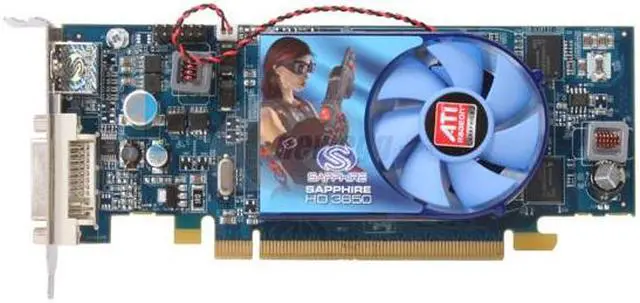Alt view image 3 of 5 - SAPPHIRE Radeon HD 3650 512MB GDDR2 PCI Express 2.0 x16 CrossFireX Support Low Profile Graphics Card 100236HDMI