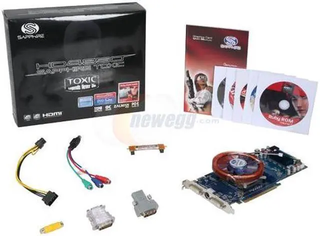 Alt view image 6 of 6 - SAPPHIRE 100242TXSR Radeon Toxic HD 4850 512MB 256-bit GDDR3 PCI Express 2.0 x16 HDCP Ready CrossFire Supported Video Card