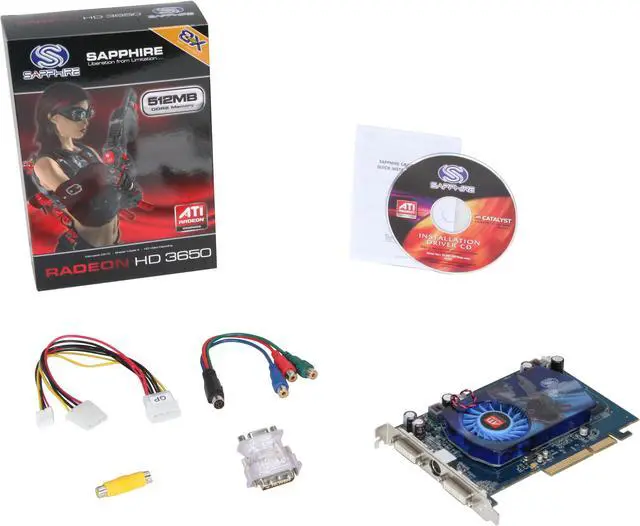 Alt view image 6 of 6 - SAPPHIRE Radeon HD 3650 512MB GDDR2 AGP 4X/8X Graphics Card 100238L