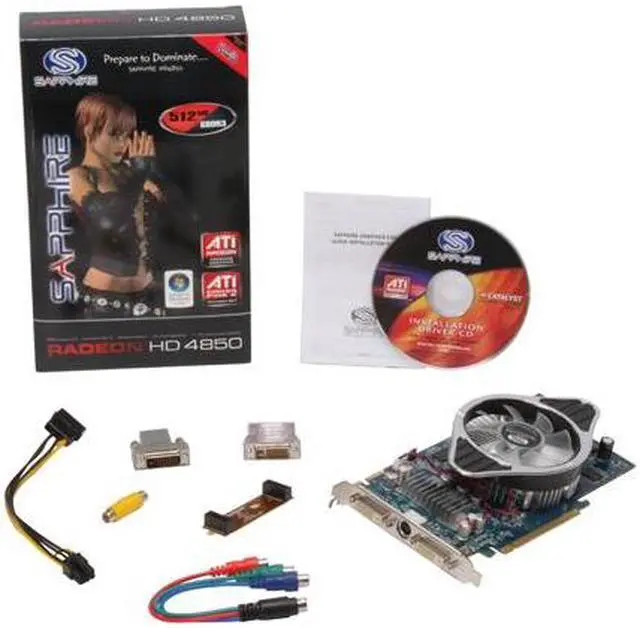 Alt view image 6 of 6 - SAPPHIRE Radeon HD 4850 512MB GDDR3 PCI Express 2.0 x16 CrossFireX Support Graphics Card 100245L