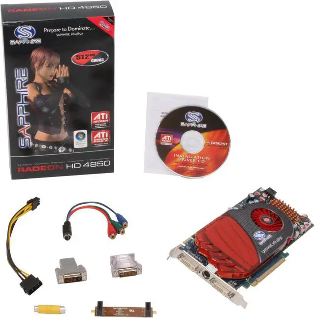 Alt view image 5 of 5 - SAPPHIRE Radeon HD 4850 512MB GDDR3 PCI Express 2.0 x16 CrossFireX Support Graphics Card 100244L