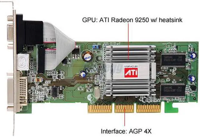 Alt view image 3 of 5 - SAPPHIRE Radeon 9250 64MB DDR AGP 4X Graphics Card 1020 - OEM