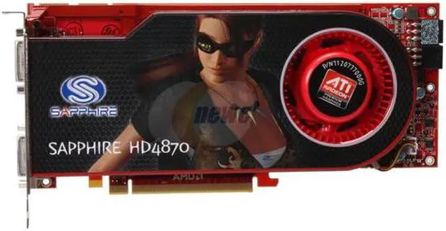 Alt view image 3 of 6 - SAPPHIRE Radeon HD 4870 1GB GDDR5 PCI Express 2.0 x16 CrossFireX Support Graphics Card 100243-1GL