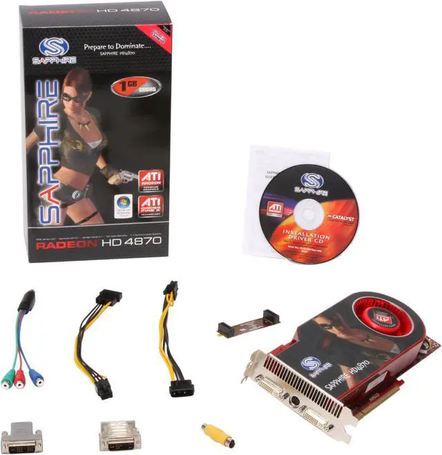 Alt view image 6 of 6 - SAPPHIRE Radeon HD 4870 1GB GDDR5 PCI Express 2.0 x16 CrossFireX Support Graphics Card 100243-1GL