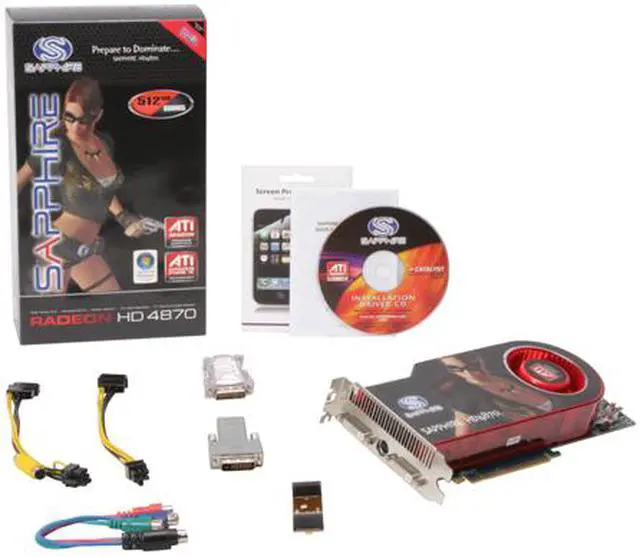 Alt view image 6 of 6 - SAPPHIRE Radeon HD 4870 512MB GDDR5 PCI Express 2.0 x16 CrossFireX Support Graphics Card 100257L