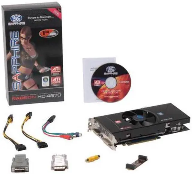 Alt view image 5 of 5 - SAPPHIRE Radeon HD 4870 1GB GDDR5 PCI Express 2.0 x16 CrossFireX Support Graphics Card 100259-1GL