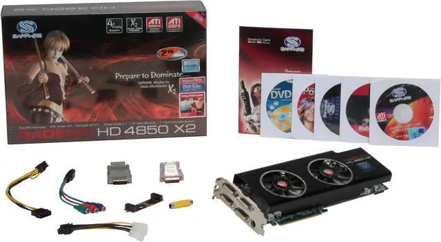 Alt view image 6 of 6 - SAPPHIRE Radeon HD 4850 X2 2GB GDDR3 PCI Express 2.0 x16 CrossFireX Support Graphics Card 100270SR