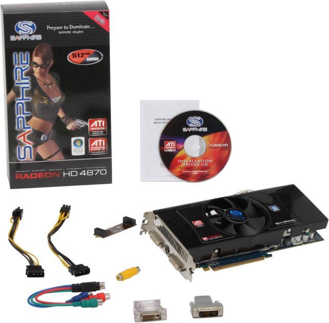 Alt view image 6 of 6 - SAPPHIRE Radeon HD 4870 512MB GDDR5 PCI Express 2.0 x16 CrossFireX Support Graphics Card 100259L