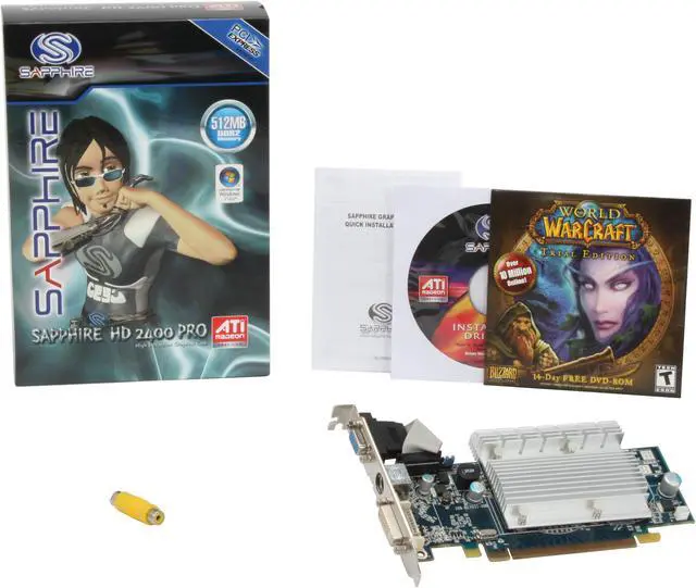 Alt view image 4 of 4 - SAPPHIRE Radeon HD 2400PRO 512MB GDDR2 PCI Express x16 Graphics Card 100272L