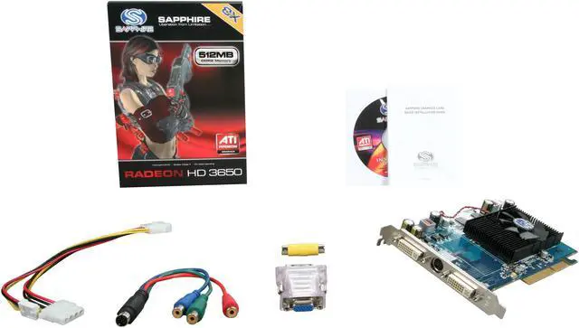 Alt view image 5 of 5 - SAPPHIRE Radeon HD 3650 512MB DDR2 AGP 4X/8X Graphics Card 100258L
