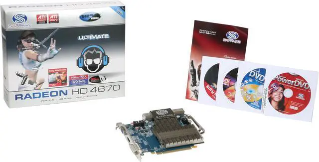 Alt view image 5 of 5 - SAPPHIRE Radeon HD 4670 512MB GDDR3 PCI Express 2.0 x16 Graphics Card 100255U