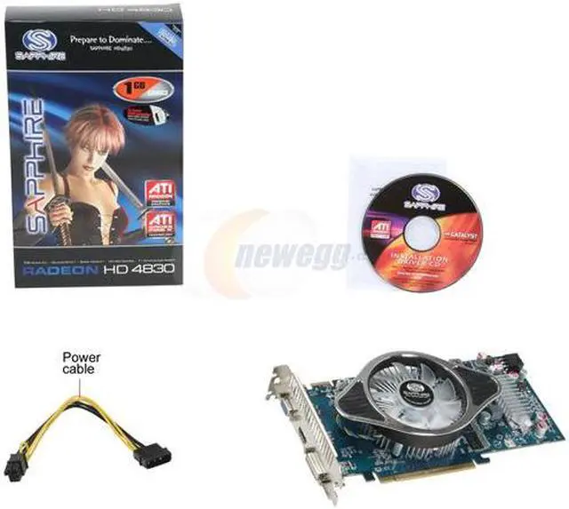 Alt view image 6 of 6 - SAPPHIRE Radeon HD 4830 1GB GDDR3 PCI Express 2.0 x16 CrossFireX Support Graphics Card 100266HDMI