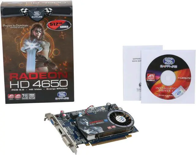 Alt view image 5 of 5 - SAPPHIRE Radeon HD 4650 512MB GDDR3 PCI Express 2.0 x16 CrossFireX Support Graphics Card 100253DDR3L