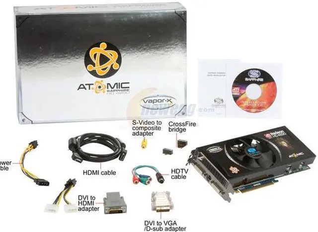 Alt view image 5 of 5 - SAPPHIRE Atomic 100269ATL Radeon HD 4890 1GB 256-bit GDDR5 PCI Express 2.0 x16 HDCP Ready CrossFire Supported Video Card