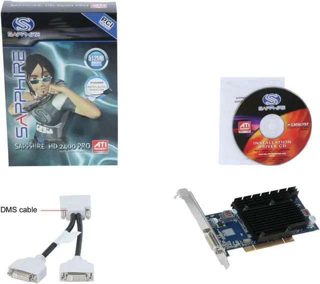 Alt view image 5 of 5 - SAPPHIRE Radeon HD 2400PRO 512MB DDR2 PCI Graphics Card 100262PCIL