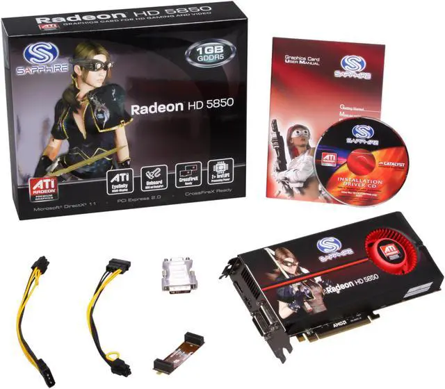 Alt view image 6 of 6 - SAPPHIRE 100282SR Radeon HD 5850 1GB 256-bit GDDR5 PCI Express 2.0 x16 HDCP Ready CrossFire Supported Video Card w/ATI Eyefinity