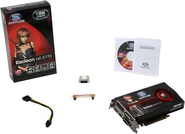 Alt view image 6 of 6 - SAPPHIRE Radeon HD 5770 (Juniper XT) 1GB GDDR5 PCI Express 2.0 x16 CrossFireX Support Graphics Card 100283L