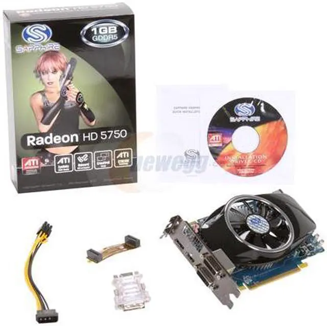 Alt view image 6 of 6 - SAPPHIRE Radeon HD 5750 1GB GDDR5 PCI Express 2.0 x16 CrossFireX Support Graphics Card 100284L
