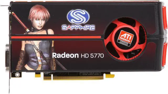 Alt view image 3 of 6 - SAPPHIRE Radeon HD 5770 1GB GDDR5 PCI Express 2.0 x16 CrossFireX Support Graphics Card 100283SR