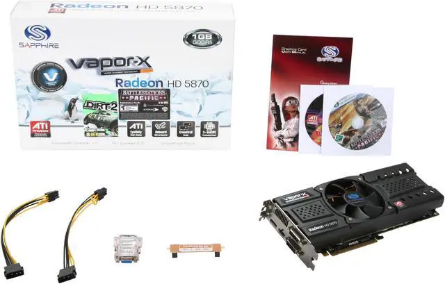 Alt view image 6 of 6 - SAPPHIRE Radeon HD 5870 1GB GDDR5 PCI Express 2.0 x16 CrossFireX Support Graphics Card 100281VXSR