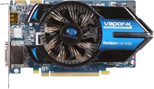 Alt view image 3 of 6 - SAPPHIRE Vapor-X Radeon HD 5750 1GB GDDR5 PCI Express 2.1 x16 CrossFireX Support Graphics Card 100284VXL