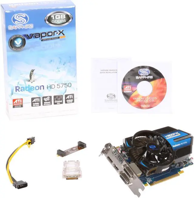 Alt view image 6 of 6 - SAPPHIRE Vapor-X Radeon HD 5750 1GB GDDR5 PCI Express 2.1 x16 CrossFireX Support Graphics Card 100284VXL