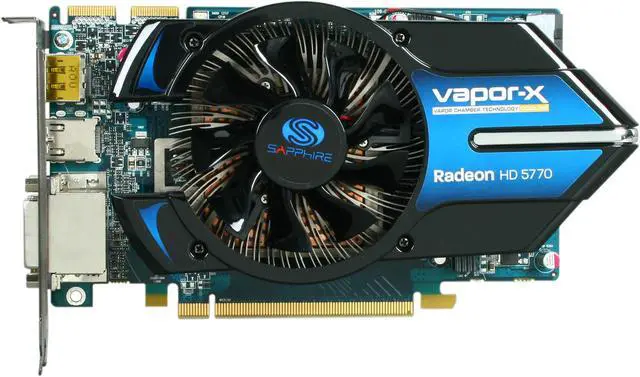 Alt view image 3 of 6 - SAPPHIRE Vapor-X Radeon HD 5770 1GB GDDR5 PCI Express 2.0 x16 CrossFireX Support Graphics Card 100283VXL