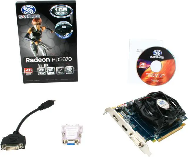 Alt view image 5 of 5 - SAPPHIRE Radeon HD 5670 (Redwood) 1GB DDR5 PCI Express 2.0 x16 CrossFireX Support Graphics Card 100289L