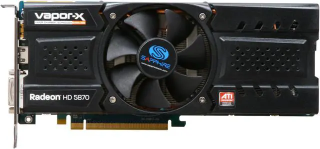 Alt view image 3 of 6 - SAPPHIRE Vapor-X Radeon HD 5870 1GB GDDR5 PCI Express 2.0 x16 CrossFireX Support Graphics Card 100281VX-2SR
