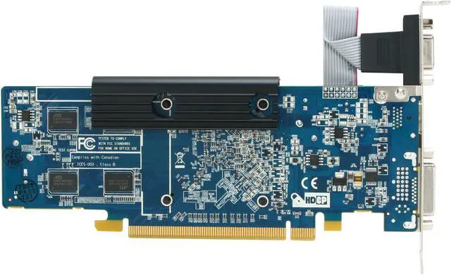 Alt view image 4 of 5 - SAPPHIRE Radeon HD 5450 (Cedar) 1GB DDR2 PCI Express 2.1 x16 CrossFireX Support Low Profile Ready Graphics Card 100292L