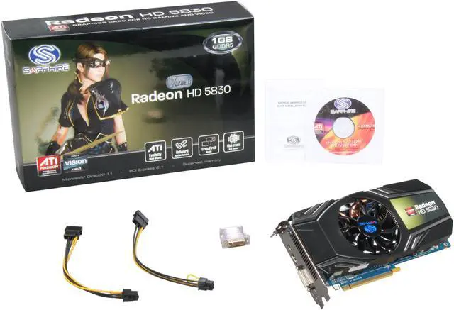 Alt view image 6 of 6 - SAPPHIRE Radeon HD 5830 1GB GDDR5 PCI Express 2.1 x16 CrossFireX Support Graphics Card 100297L
