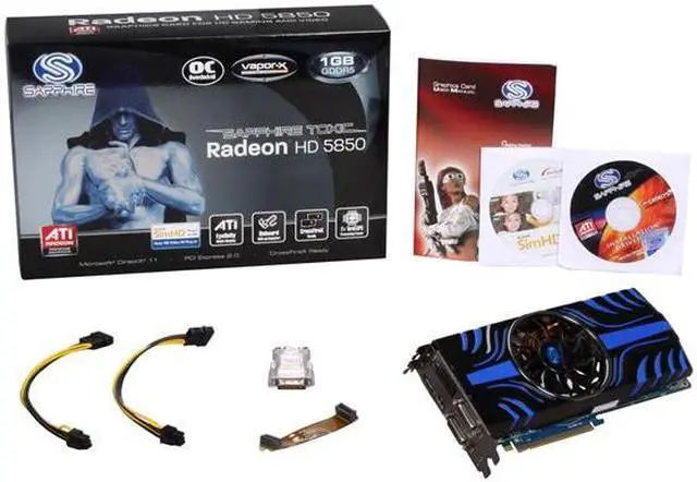 Alt view image 6 of 6 - SAPPHIRE TOXIC Radeon HD 5850 1GB GDDR5 PCI Express 2.0 x16 CrossFireX Support Graphics Card 100282TXSR