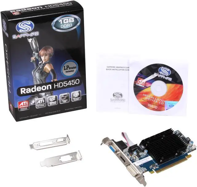 Alt view image 6 of 5 - SAPPHIRE Radeon HD 5450 1GB DDR3 PCI Express 2.1 x16 Low Profile Ready Graphics Card 100292DDR3L