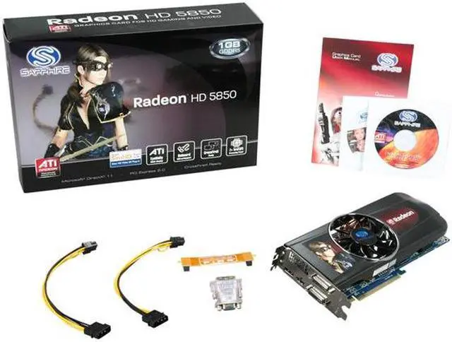 Alt view image 6 of 6 - SAPPHIRE Radeon HD 5850 (Cypress Pro) 1GB DDR5 PCI Express 2.0 x16 CrossFireX Support Graphics Card 100282-3SR