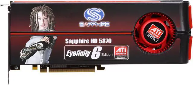 Alt view image 3 of 6 - SAPPHIRE Radeon HD 5870 (Cypress XT) 2GB GDDR5 PCI Express 2.1 x16 CrossFireX Support Graphics Card 100290SR