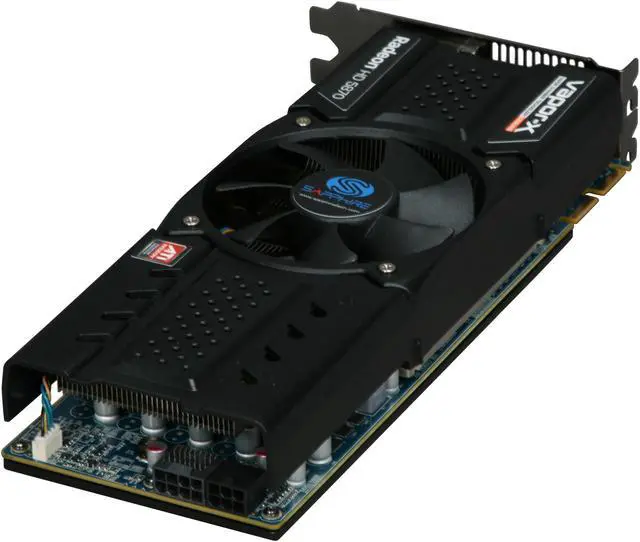 Alt view image 5 of 6 - SAPPHIRE Vapor-X Radeon HD 5870 (Cypress XT) 2GB GDDR5 PCI Express 2.0 x16 CrossFireX Support Graphics Card 100281-2GVXSR
