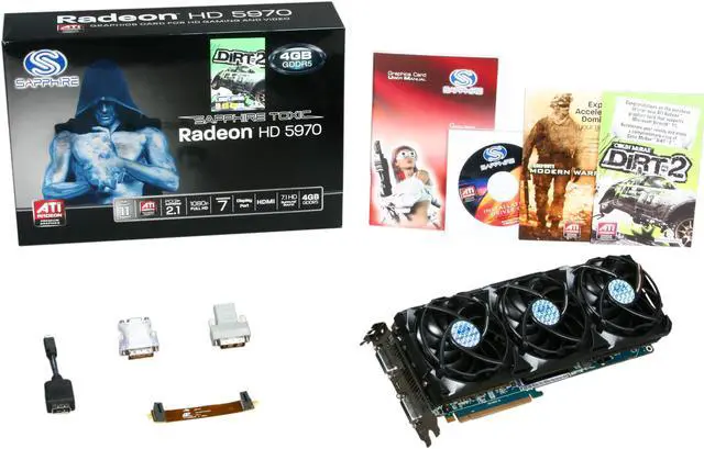 Alt view image 6 of 6 - SAPPHIRE Toxic Radeon HD 5970 4GB GDDR5 PCI Express 2.1 x16 CrossFireX Support Graphics Card 100280-4GTXSR