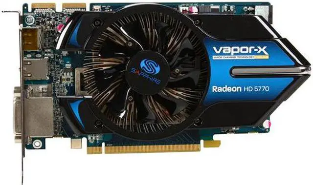 Alt view image 3 of 6 - SAPPHIRE Vapor-X Radeon HD 5770 (Juniper XT) 1GB GDDR5 PCI Express 2.1 x16 CrossFireX Support Graphics Card 100283VX-2L