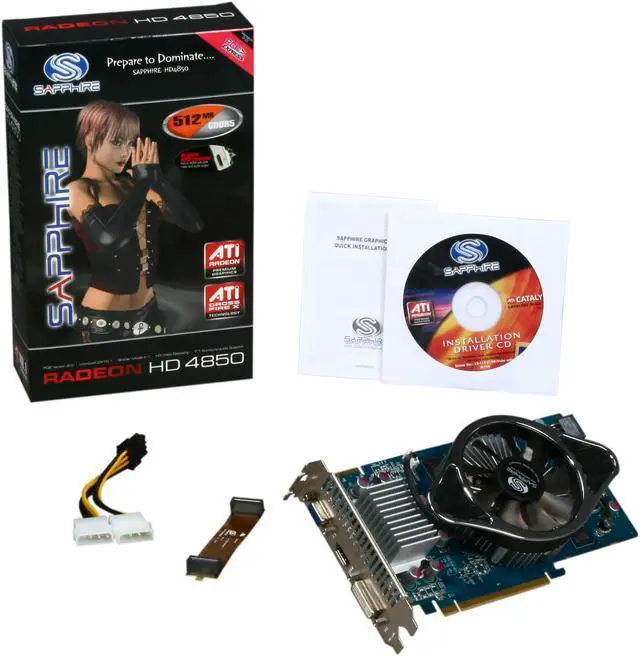 Alt view image 6 of 6 - SAPPHIRE Radeon HD 4850 512MB DDR5 PCI Express 2.0 x16 CrossFireX Support Graphics Card 100245DDR5L