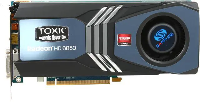 Alt view image 3 of 6 - SAPPHIRE Toxic Radeon HD 6850 1GB GDDR5 PCI Express 2.1 x16 CrossFireX Support Graphics Card 100315TXSR