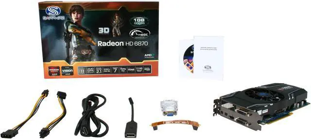 Alt view image 6 of 6 - SAPPHIRE Radeon HD 6870 1GB GDDR5 PCI Express 2.1 x16 CrossFireX Support Graphics Card 100314-2SR