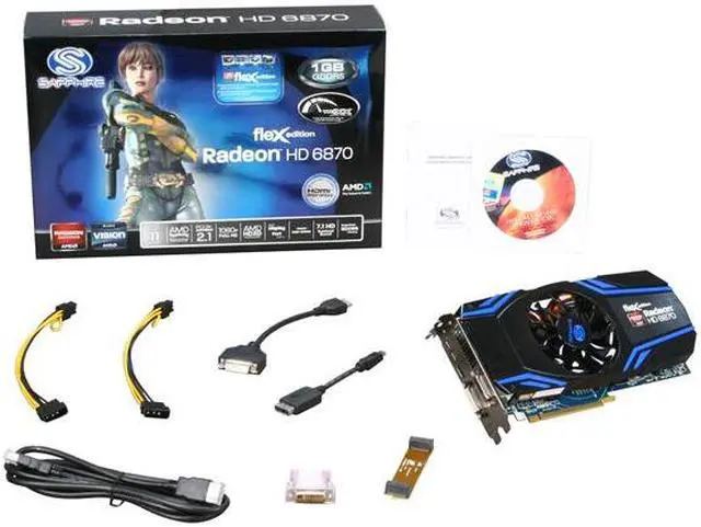 Alt view image 6 of 6 - SAPPHIRE FleX Radeon HD 6870 1GB GDDR5 PCI Express 2.1 x16 CrossFireX Support Graphics Card 100314FLEX