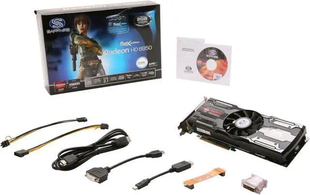 Alt view image 6 of 6 - SAPPHIRE FleX Radeon HD 6950 2GB GDDR5 PCI Express 2.1 x16 CrossFireX Support Graphics Card 100312FLEX