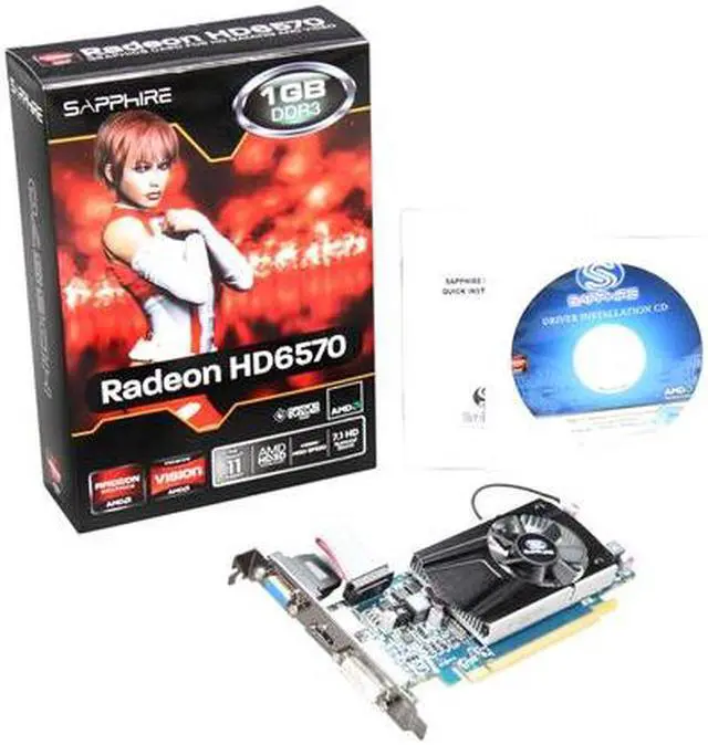 Alt view image 5 of 5 - SAPPHIRE Radeon HD 6570 1GB DDR3 PCI Express 2.1 x16 HDCP Ready  Video Card ( 100323L )
