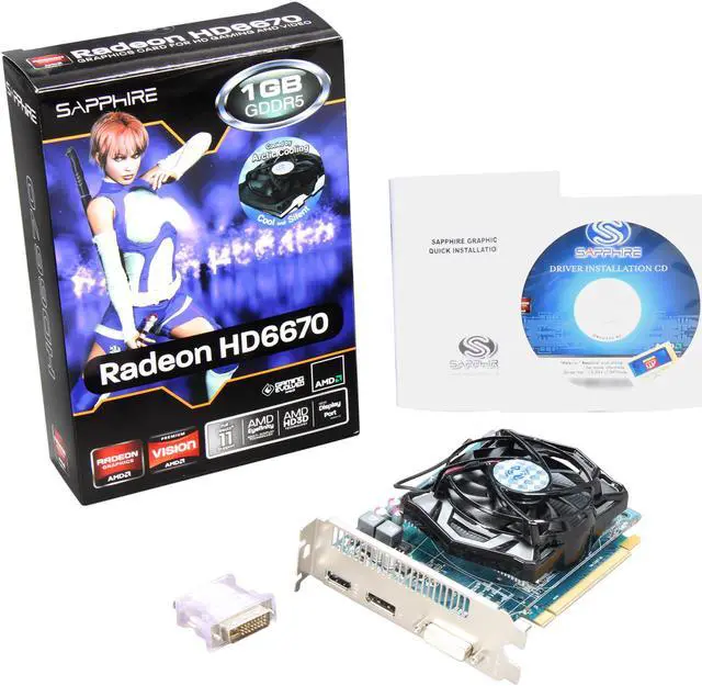 Alt view image 5 of 5 - SAPPHIRE Radeon HD 6670 1GB GDDR5 PCI Express 2.1 x16 Graphics Card 100326L