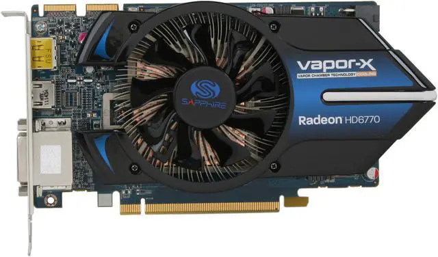 Alt view image 3 of 6 - SAPPHIRE Vapor-X  Radeon HD 6770 1GB 128-bit GDDR5 PCI Express 2.1 x16 HDCP Ready CrossFireX Support Video Card (100328VXL)