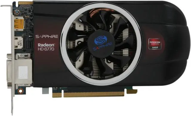 Alt view image 3 of 6 - SAPPHIRE Radeon HD 6770 1GB GDDR5 PCI Express 2.1 x16 CrossFireX Support Graphics Card 100338L