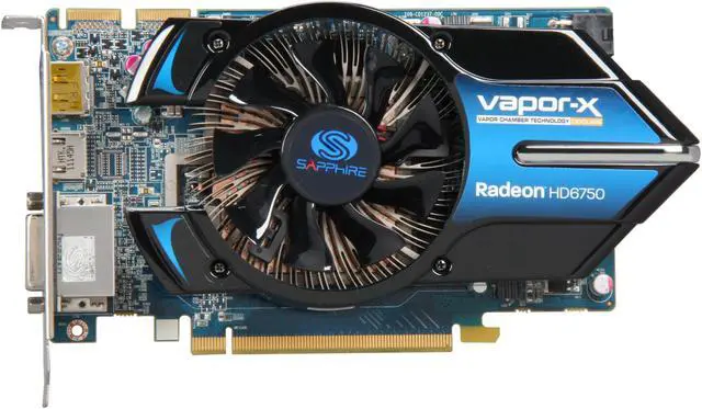 Alt view image 3 of 6 - SAPPHIRE Vapor-X Radeon HD 6750 1GB 128-bit GDDR5 PCI Express 2.1 x16 HDCP Ready CrossFireX Support Video Card with Eyefinity (100327VXL)